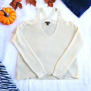 • Express • V-Neck Cold Shoulder Sweater